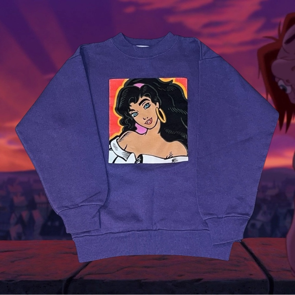 Rare 90s Disney Store Esmeralda Crewneck Sweatshirt Hunchback of Notre Dame- M